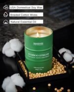 M&SENSE Bamboo Scented Candles - Non-Toxic Aromatherapy for Relaxation & Stress Relief, Ideal Housewarming Gift, 11.3oz, 70 hr Burn - Image 4