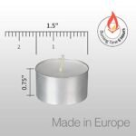 HomeLights Unscented White Tealight Candles - 100 Pack, Smokeless, 6-7 Hour Burn Time for Weddings, Shabbat & Decor - Image 2