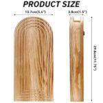 Set of 2 Wooden Vases with Pampas Grass & Eucalyptus – Boho Home Decor for Living Room & Entryway - Image 2