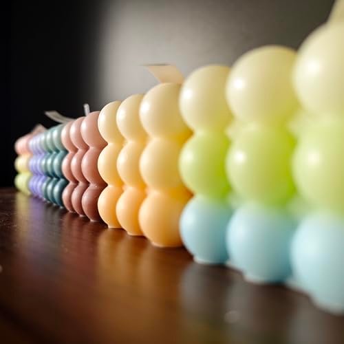 41Nb7MQE4L._SL500_.jpg Handmade 2.3" Bubble Candle - Gradual Color Decor for Cute Rooms & Preppy Aesthetics, Perfect Gift! - Image 3