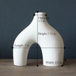 Set of 2 Carrot's Den Large White Ceramic Donut Vases - Minimalist Nordic Design for Home Decor - Image 3