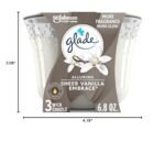 Glade Sheer Vanilla Embrace Candle – 3-Wick Air Freshener Infused with Essential Oils, 6.8 oz - Image 12