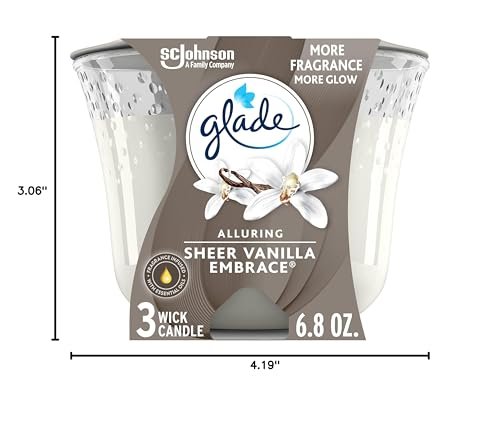 41PZz3qPNQL._SL500_.jpg Glade Sheer Vanilla Embrace Candle – 3-Wick Air Freshener Infused with Essential Oils, 6.8 oz - Image 12