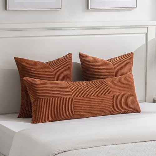 41SBCm-23IL._SL500_.jpg Fancy Homi 2-Pack Rustic Boho Decorative Throw Pillow Covers, 18x18 Inch, for Sofa and Home Decor - Image 5