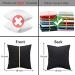 Tosleo Black Velvet Throw Pillow Covers 18x18” - Pack of 2 with Gold Leather for Modern Luxury Decor. - Image 2