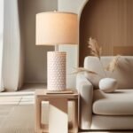 PARTPHONER 23" Modern Ceramic Table Lamp Set of 2 - Rustic Farmhouse Nightstand Lamps for Bedroom & Living Room Decor - Image 5