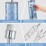 ELEUTERSUN 21.7" Modern Glass Table Lamps Set of 2 - Coastal Wavy Base, 3 Color Temperatures, Perfect for Bedrooms & Living Rooms. - Image 3