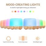 Homeweeks 300ml Essential Oil Diffuser: Quiet Ultrasonic Aromatherapy, Wood Grain, Remote Control, Timer & 7 Color Lights. Perfect for Bedroom Use! - Image 5