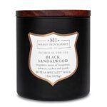 Manly Indulgence Black Sandalwood Scented Candle for Men 15 oz – Bergamot, Tobacco, Amber & Musk - Wood Wick - Up to 60 Hours Burn - Soy Blend Wax, USA Poured – Signature Collection