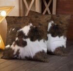 TOMWISH Set of 2 18x18 Christmas Cowhide Throw Pillow Covers for Western Decor—Ideal for Living Room & Bedroom. - Image 6