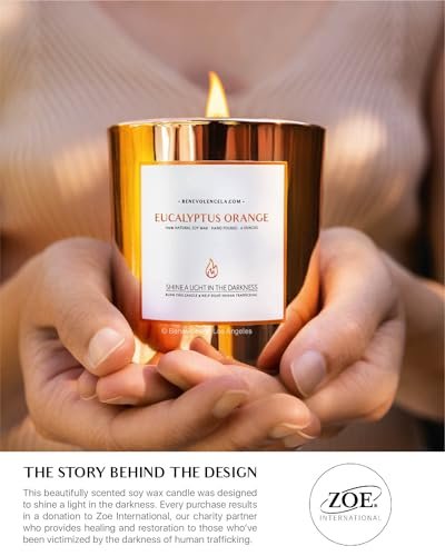41Wjto8iSvL._SL500_.jpg Benevolence LA Eucalyptus Orange Wood Wick Candles | 8oz Soy Aromatherapy for Home | Ideal Gift for Men & Women | 45 Hour Burn - Image 6