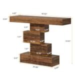 Tribesigns 42.5" Farmhouse Console Table - Narrow Rustic Brown Sofa Table for Living Room & Hallway. - Image 2