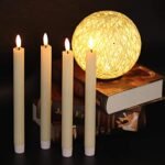 GenSwin Flameless Ivory Taper Candles with Remote - 6 Pack of Battery Operated LED Candles for Home Decor (3D Wick, 0.78 x 9.64 in) - Image 3