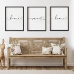 Heiple Set of 3 Framed Farmhouse Home Sweet Home Signs for Stylish Bedroom Wall Decor - Image 8