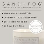 Sand + Fog Eucalyptus & Lavender Scented Candle - 100% Cotton Wick, 12 oz Jar - Luxury Home Decor - Image 9