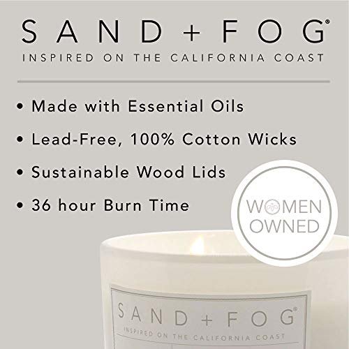 41Z0E3vdiXL._SL500_.jpg Sand + Fog Eucalyptus & Lavender Scented Candle - 100% Cotton Wick, 12 oz Jar - Luxury Home Decor - Image 9