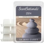 Scentsationals Wax Melts, Wax Cubes Strong Scent -Zen - Long Lasting Scented Melts for Warmer, 10oz (24-Cubes)