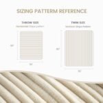 Cozy Bliss Faux Fur Throw Blanket - Plush Striped Sofa Blanket for Couch & Bedroom, 60x80 in Beige. - Image 9
