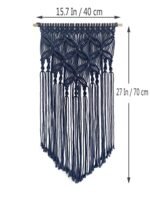 Winterdemoon Handmade Cotton Macrame Wall Hanging in Navy - Stylish Home Decor Accent - Image 6