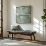 Sage Green Abstract Wall Art - Modern 30x30 Canvas Print for Living Room, Bedroom, or Home Office Decor. - Image 2