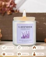 GITRANG 4-Pack Lavender Candles: 30 oz, 200-Hour Aromatherapy for Home, Yoga & Outdoors. - Image 2