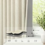 Modern Blackout Curtains: 84" Heat & Cold Blocking Drapes for Living Room & Bedroom, Cream Beige. - Image 5