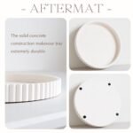 Decorative 11" White Round Concrete Tray for Coffee Table, Living Room, or Accent Table Decor. - Image 5