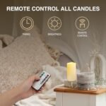 Biyanuo 2-Pack LED Flameless Outdoor Candles with Remote, Timer & Flickering Light (D3 x H5.5) for Camping, Weddings & Home Decor - Image 5