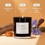 LUMELOOM Santal Reserve Candles - 9oz Soy Wax, Sandalwood & Amber Scent, Ideal Gifts! - Image 2