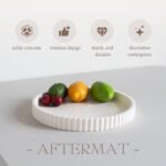 Decorative 11" White Round Concrete Tray for Coffee Table, Living Room, or Accent Table Decor. - Image 2