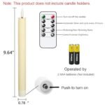 GenSwin Flameless Ivory Taper Candles with Remote - 6 Pack of Battery Operated LED Candles for Home Decor (3D Wick, 0.78 x 9.64 in) - Image 7
