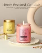 AOOVOO Sandalwood Rose Scented Soy Candle - 9 OZ Aromatherapy Candle for Home & Women. - Image 6