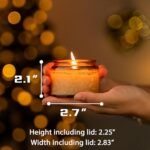 18-Pack 4oz Amber Glass Candle Jars with Bamboo Lids and Labels for DIY Candle Making, Mandala Design - Image 2