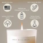 Sweet Water Decor Spa Soy Candle - 11oz Jar with Wood Lid, 50+ Hour Burn, Stress Relief, Made in USA - Image 8