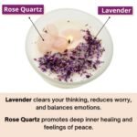 Rose Quartz Healing Crystal Candle with Lavender Petals - Natural Soy Wax Aromatherapy Gift for Women - Image 5