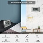 WallarGe Atomic Clock: 12.5" Self-Setting Digital Clock with Indoor/Outdoor Temp. Battery-Powered for Home or Office. - Image 7