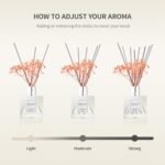 Airkeep Clean Linen Reed Diffuser Set, 3.38 fl oz (100 ml) with 8 Sticks - Ideal Bathroom Fragrance Decor - Image 8