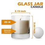 8oz Soy Wax Jar Candle in 10oz Whiskey Glass, 35-Hour Burn Time, Classic White Pillar Candle - Image 3
