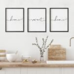 Heiple Set of 3 Framed Farmhouse Home Sweet Home Signs for Stylish Bedroom Wall Decor - Image 7