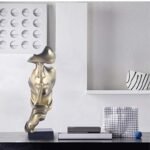 Aboxoo Thinker Statue - Gold Silence is Golden Abstract Art Figurine for Modern Home Decor, Office, and Living Room - Image 9
