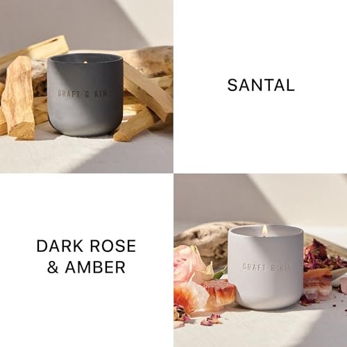41sHWK3eJ3L._SL500_.jpg Craft & Kin Candle Discovery Set | 4-Pack of 3oz Soy Blend Candles | 20-Hour Burn Time in Ceramic Jars - Image 4