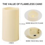 Biyanuo 2-Pack LED Flameless Outdoor Candles with Remote, Timer & Flickering Light (D3 x H5.5) for Camping, Weddings & Home Decor - Image 7