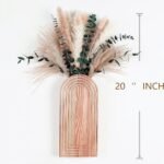 Set of 2 Wooden Vases with Pampas Grass & Eucalyptus – Boho Home Decor for Living Room & Entryway - Image 6
