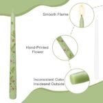 Dripless Floral Taper Candles - 10" Handmade Candle Sticks, 6 Pack for Home, Weddings, and Events - Image 4