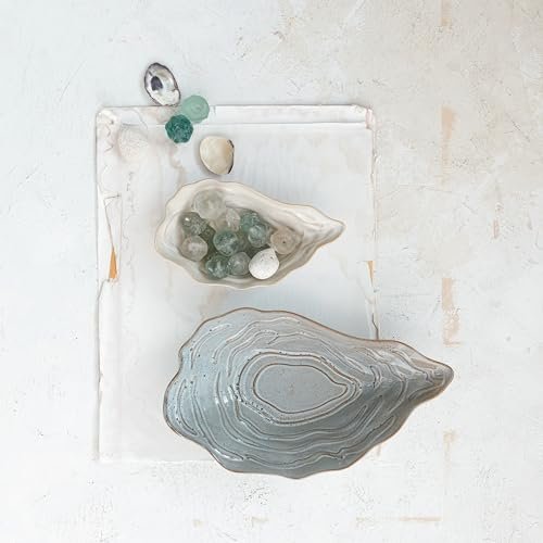 41uhpKhs3TL._SL500_.jpg Creative Co-Op Cream Oyster-Shaped Stoneware Bowl - Perfect for Stylish Serving! - Image 3