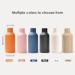 Small White Ceramic Flower and Pampas Grass Vase - Modern Bohemian Centerpiece for Home Decor. - Image 5