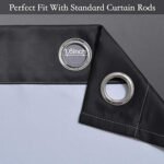 Ombre Room Darkening Curtains for Bedroom – Black to Grey Gradient, Thermal Insulated Grommet Drapes, 2 Panels, 52x84 inches. - Image 3