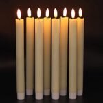 GenSwin Flameless Ivory Taper Candles with Remote - 6 Pack of Battery Operated LED Candles for Home Decor (3D Wick, 0.78 x 9.64 in) - Image 6