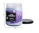 Lavender-Scented Odor Eliminating Candle – Removes 95% of Pet, Smoke, and Food Odors – 80 Hour Burn Time, 12 oz Premium Soy Blend - Image 9