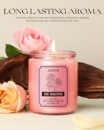 AOOVOO Sandalwood Rose Scented Soy Candle - 9 OZ Aromatherapy Candle for Home & Women. - Image 2